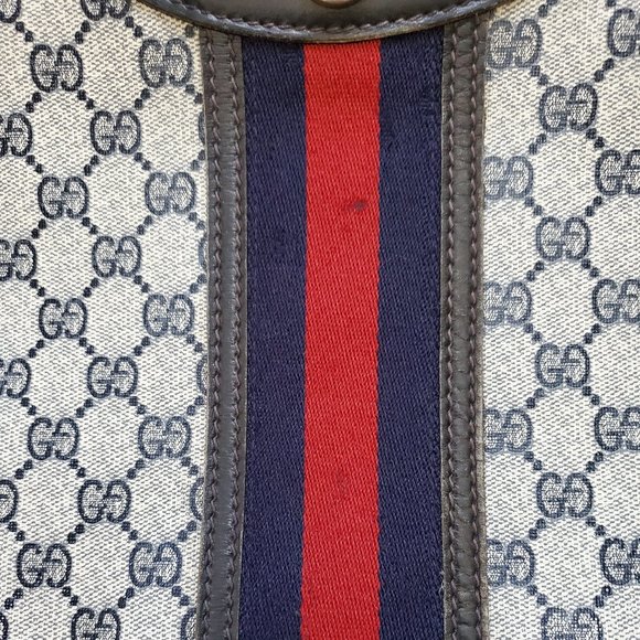 Poor Condition Blue Vintage Gucci Handbag - Picture 10 of 16